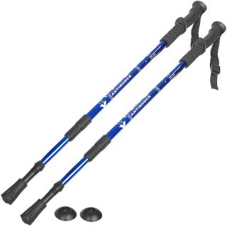 Trekingové palice AntiShock modré (Trekové palice turistické skladacie)