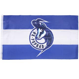 Vlajka HK Poprad 150x90cm (Vlajka HK Poprad s logom)