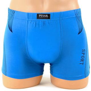 Zľava -40% na veľkosti XL a XXL - Boxerky Bavlna Sport modré (Akcia -40% na v.č. XL a XXL - Bavlnené boxerky pánske Pesail)