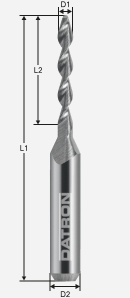 Vrták K30/K40; D1=4,3 / D2=6,0 / L1=50 / L2=21 mm