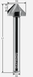 Záhlbník; D1=16,0 / D2=6,0 / D3=4,0 / L1=50 / L2=6,0 /