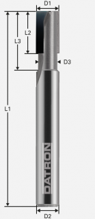 Diamantová fréza pre CFK/GFK; D1=10,0 / D2=10,0 / L1=60 / L2=8,0