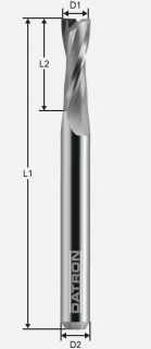 Dvojbritá fréza s vn. chladením; D1=10,0 / D2=10,0 / D3=9,2 / L1=70,0 / L2=32,0 / L3=38,0