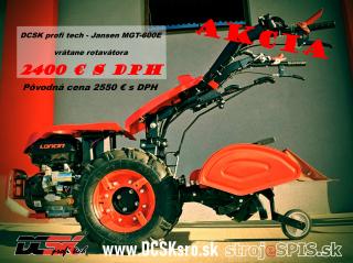 DCSK profi tech - Jansen MGT-600E Dvojkolesový jednoosý traktor (SN69) + ROTAVÁTOR
