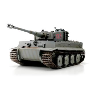 RC tank German Tiger I IR 1:16 sivý 2,4 Ghz RTR, proporcionálny