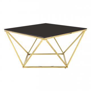 Konferenčný stolík Java Black/gold Veľkosť: 100x100x45cm