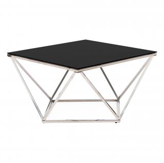 Konferenčný stolík Java Black/Silver Veľkosť: 65x65x45cm