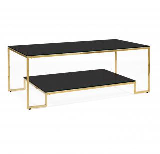 Konferenčný stolík Tercio Gold/Black 120x60x45cm