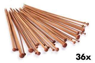 36 ks sada klasických bambusových ihlíc GoEco®