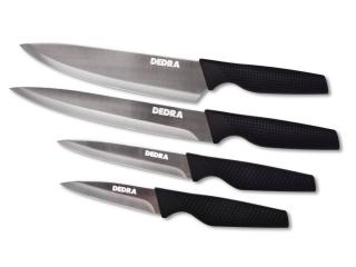 4 ks sada kuchynských nožov z ocele (Nože z kvalitnej ocele s protišmykovou rukoväťou pre pohodlné uchopenie!)