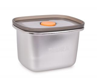 450 ml nerezová dóza na potraviny GOURMET BOX (Silikónové tesnenie v pokrievke zaručuje, že potraviny zostanú čerstvé a chutné.)