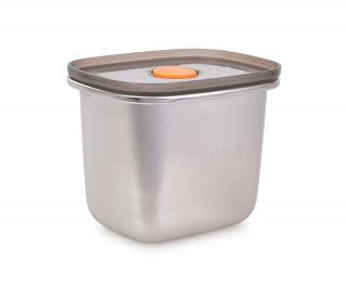 550 ml nerezová dóza na potraviny GOURMET BOX (Silikónové tesnenie v pokrievke zaručuje, že potraviny zostanú čerstvé a chutné.)