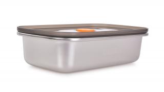 600 ml nerezová dóza na potraviny GOURMET BOX (Silikónové tesnenie v pokrievke zaručuje, že potraviny zostanú čerstvé a chutné.)