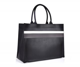 FC SHOPPER BAG elegantná taška s pruhmi (Je pevná a drží svoj tvar!)