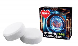 Komplexný čistič práčky proti zápachu a usadeninám HYGIENE TABS KAMENOŽRÚŤ (ODSTRANIE • vodný kameň • zvyšky prášku • zápach)