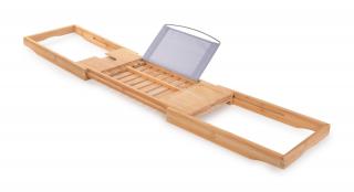 Nastaviteľný bambusový stolík na vaňu (70 - 104,5 cm)