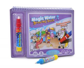 ZÁBAVNÝ PARK čarovná vodná knižka (Čarovná vodná kresliaca knižka + 2 x vodná ceruzka s rôznou šírkou hrotu)