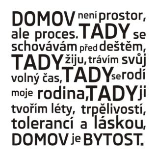 Samolepka na zeď domov je bytost, nálepka na stěnu (11538)