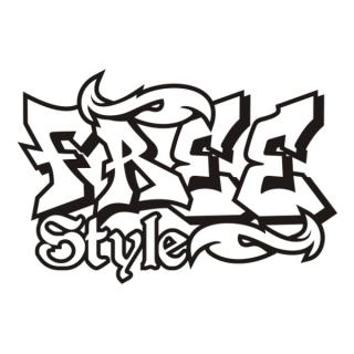 Samolepka na zeď freestyle graffiti, nálepka na stěnu (12405)