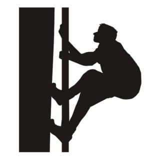 Samolepka na zeď lezec parkour, nálepka na stěnu (12397)