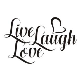 Samolepka na zeď Live Laugh Love, nálepka na stěnu (12449)