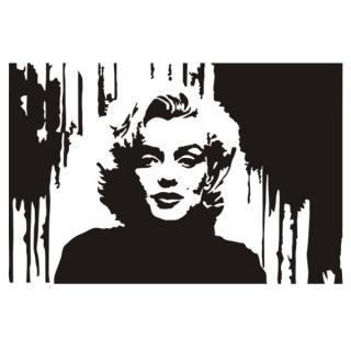 Samolepka na zeď Marilyn Monroe portrét, nálepka na stěnu (13038)
