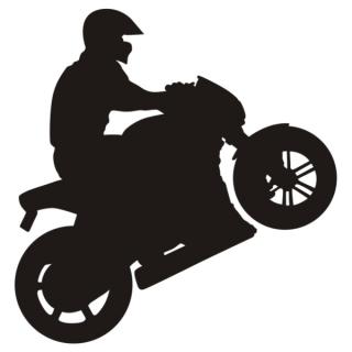 Samolepka na zeď motorkár trik, nálepka na stěnu (11443)