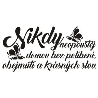 Samolepka na zeď Nikdy neopúšťaj domov, nálepka na stěnu (11781)