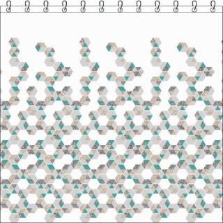 HEXAGONAL Sprchový záves 180x200CM