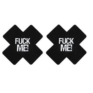 Cross Black Fuck me (Ozdoba na bradavky)