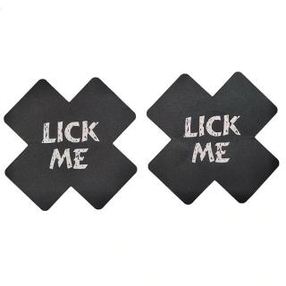 Cross Black Lick me (Ozdoba na bradavky)