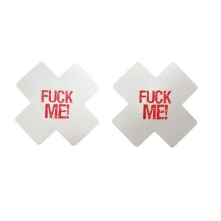 Cross White Fuck me (Ozdoba na bradavky)