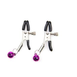 Kovové štipce ring purple (Štipce na bradavky)
