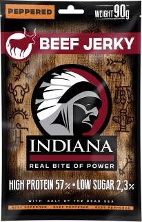 Indiana Jerky Hovädzie Peppered 90g