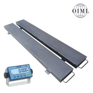 LESAK 4TVLL2500DFWL, 10t/5kg, 320x2500mm, lak (Ližinové váhy v lakovaném provedení)