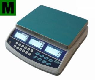 TSCALE QHC30D, 15;30kg/5;10g, 300x230mm (Obchodní počítací váha se zákaznickým displejem)