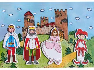 MARIONETINO Kráľ, Princ, Princezná, Gašparko - rozprávka pre divadlo - 4 bábky