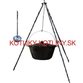 Smaltovaný kotlík 20 L+ pokrievka + stojan (Smaltovaný kotlík 20 L+ pokrievka + trojnožka 1,20 m + naberačka)