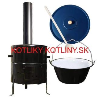 Smaltovaný kotlík 40 L (1,2 mm) + kovová kotlina 53 CLASSIC (KOV) + dymovod Max Party (Smaltovaný kotlík 40 L (1,2 mm) + kovová kotlina 53 CLASSIC (KOV) + dymovod Max Party)