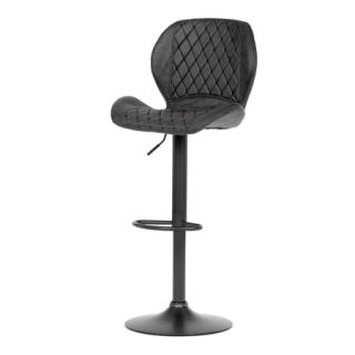 Autronic Barová stolička, čierna COWBOY látka, čierna podnož AUB-431 BK3