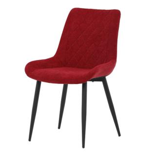 Autronic Jedálenská stolička, červená látka, čierny kov DCL-218 RED2
