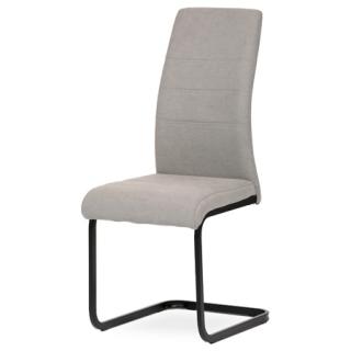 Autronic Jedálenská stolička, lanýžová látka, kovová pohupová podnož, čierny kov DCL-414 LAN2