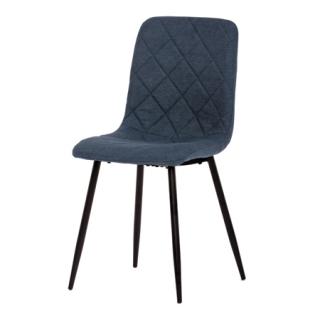 Autronic Jedálenská stolička, modrá látka, nohy čierny kov CT-283 BLUE2