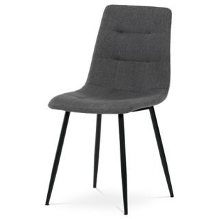 Autronic Jedálenská stolička, šedá látka, kov čierny mat DCL-974 GREY2