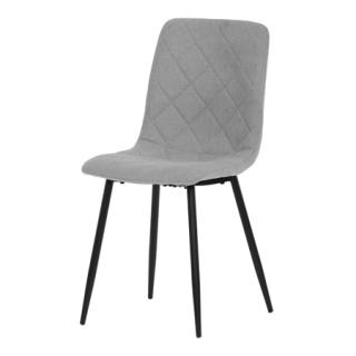 Autronic Jedálenská stolička, strieborná látka, nohy čierny kov CT-283 SIL2