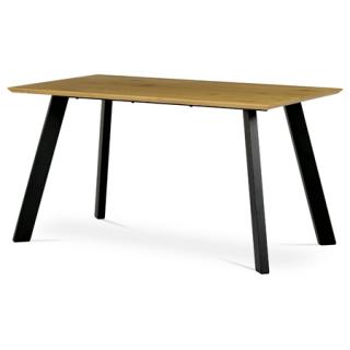 Autronic Jedálenský stôl 140x80x75cm, doska MDF, 3D dekor divoký dub HT-721 OAK