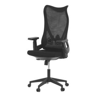 Autronic Kancelárska stolička, čierna MESH, plastový kříž KA-S248 BK