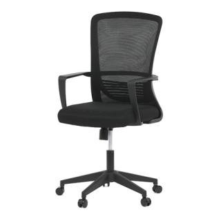 Autronic Kancelárska stolička, čierna MESH, plastový kříž KA-S249 BK