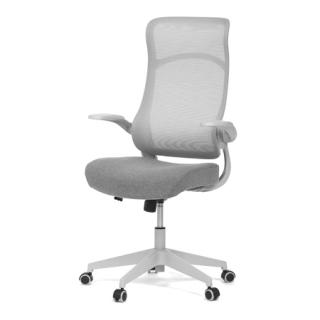 Autronic Kancelárska stolička, houpací  mech., šedá MESH, plast. Kříž KA-A182 GREY