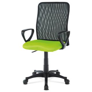Autronic kancelárska stolička, látka MESH zelená / čierna KA-B047 GRN